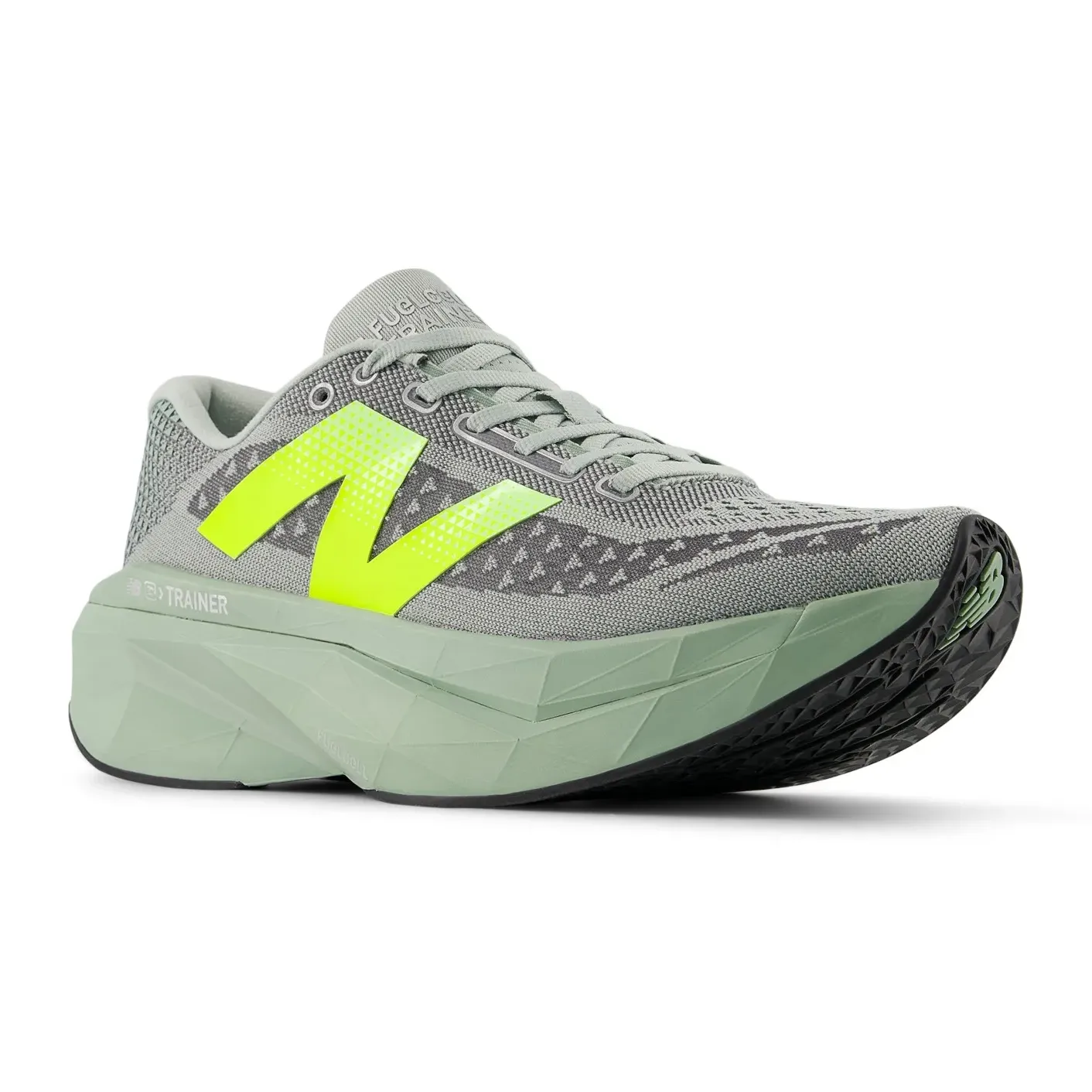 Tênis New Balance Fuelcell Supercomp Trainer V3 Masculino Verde Claro vista frontal